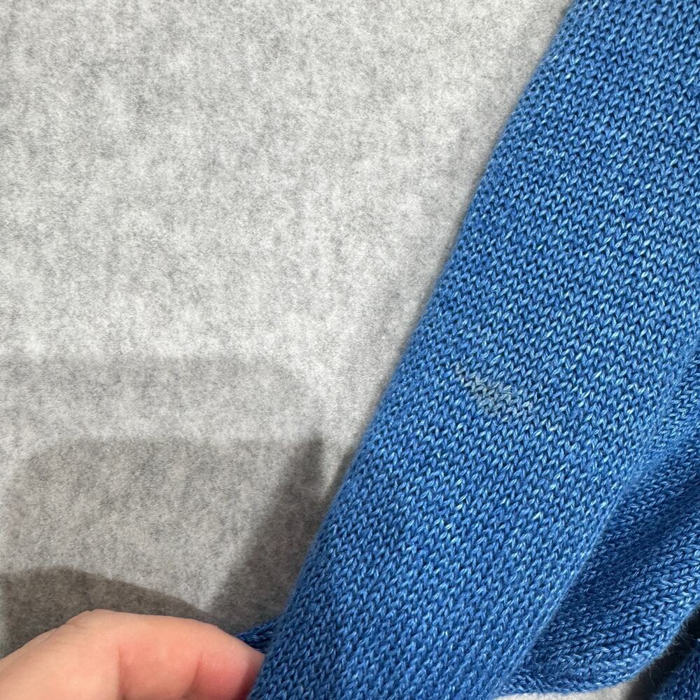 Talbots 100% Linen Coastal Boat Neck Sweater Sz 1X Blue Quiet Luxury Vacation - Picture 9 of 10
